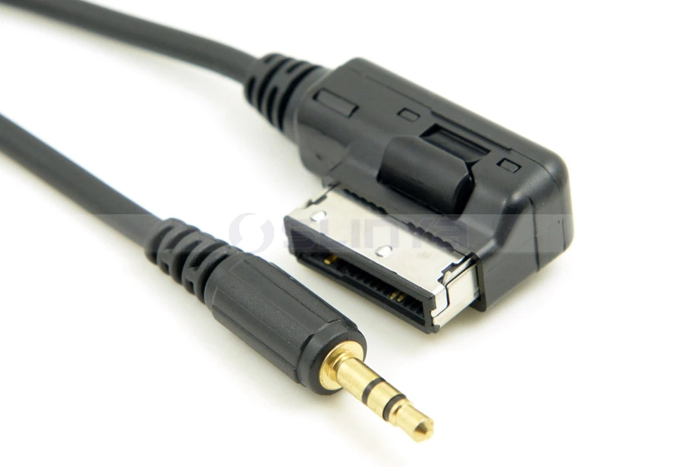 Schwarz Music Interface AMI MMI zu 3,5mm Audio AUX Kabel für VW und Audi A3 A4 A5 A6 A8 q3 Q5 Q7 Auto MP3 Player – Detail 3