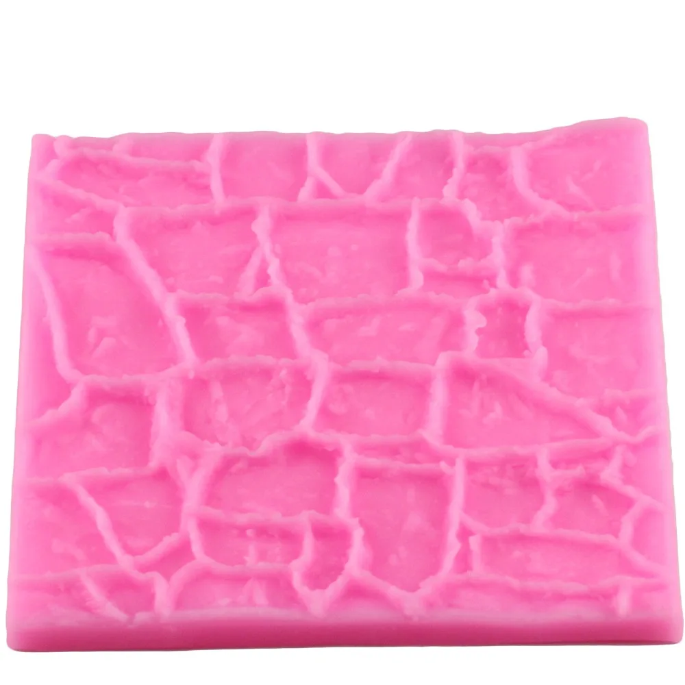 New Cobble Stone Wall Line Silicone Impression Texture Mat Sugarcraft Fondant Chocolate Mould DIY Cupcake Decorating Tools