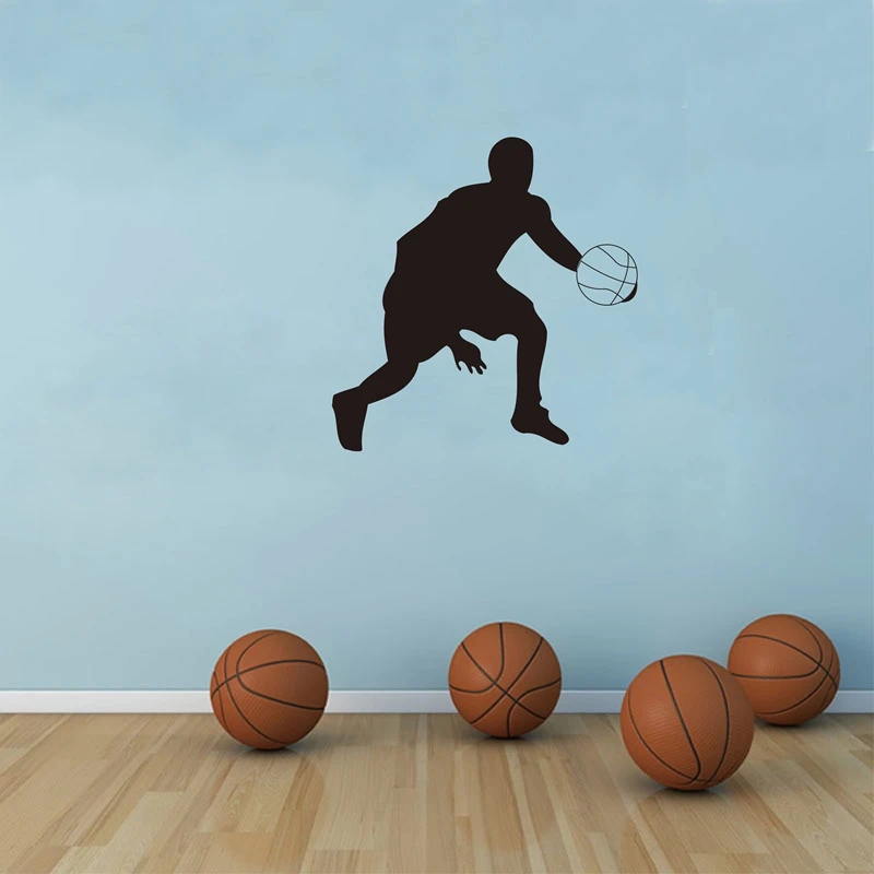 55x55cm BASKETBALL PLAYER DECAL WALL VINYL DECOR STICKER BEDROOM SPORTS KID CHILDREN ART,s2004