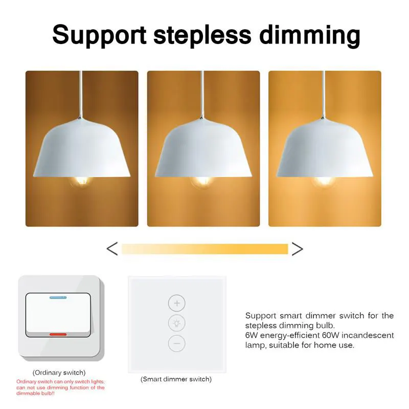 Wifi Smart Wall Touch Light Dimmer Switch 400W 1 Gang EU/UK Standard APP Remote Control Works with Amazon Alexa and Google Home