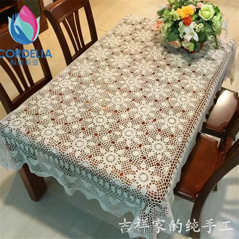 the best selling 2016 china 100% natural cotton handmade table cloth with star cover for dinning table decoration for sale cover