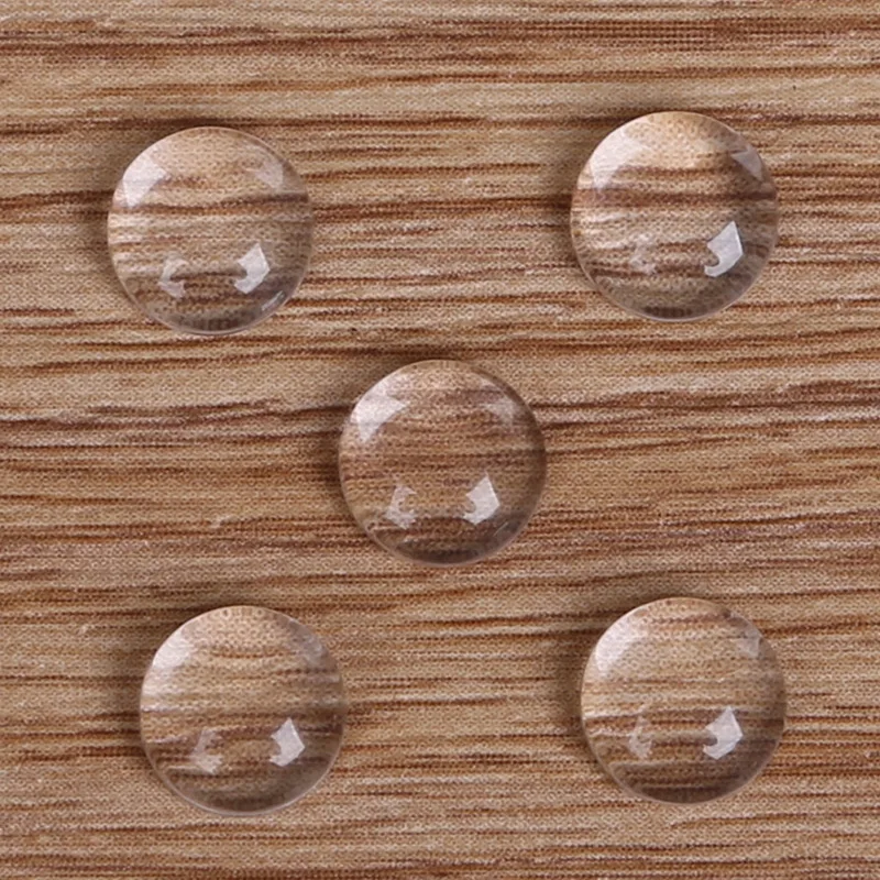 3D Round 10-50pcs/lot 8/10/12/14/16/18/20/25/30mm Transparent Clear Glass Cabochon Beads for Necklaces Earrings Jewelry Making