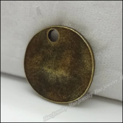 60pcs Vintage Charms Round Pendant  Antique bronze Fit Bracelets Necklace DIY Metal Jewelry Making