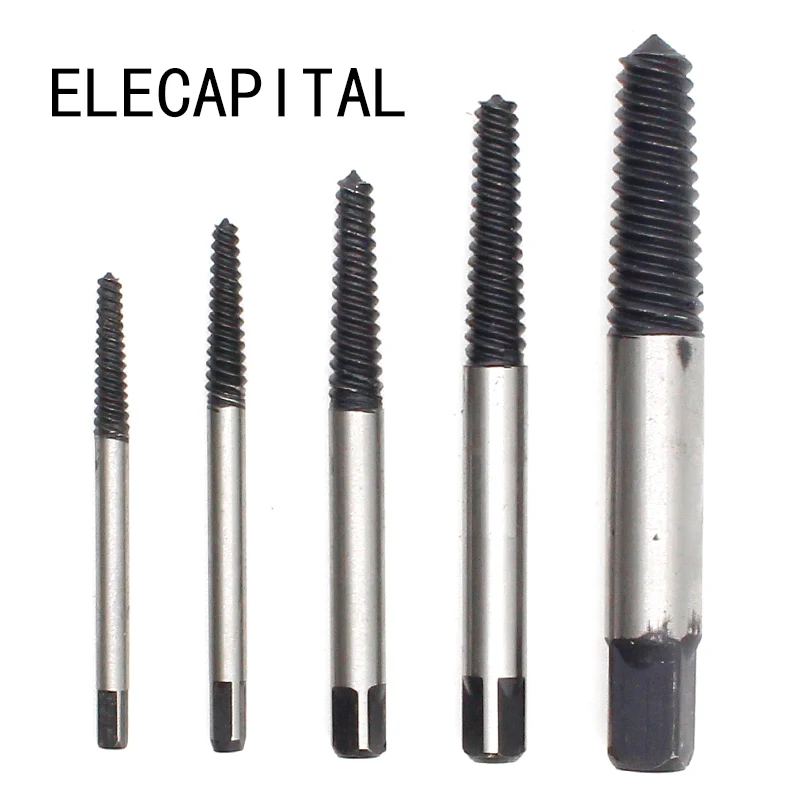 5Pcs/Set Damaged Broken Screws Extractor Removal Tool Damaged Bolts Screws Drill Bits Screw Drivers