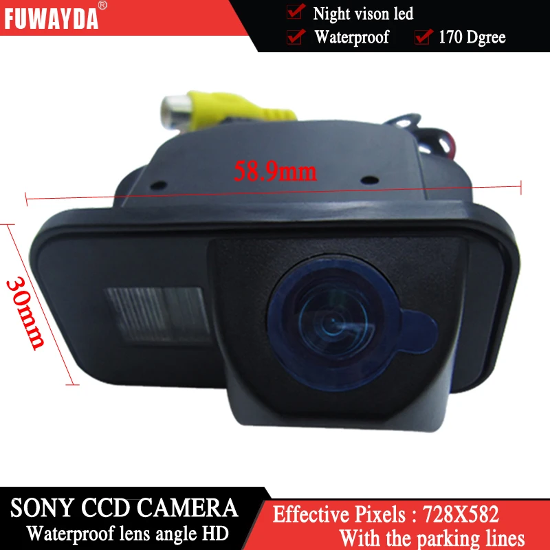 FUWAYDA FOR SONY CCD Chip Sensor Car Rear View Reverse Reversing Parking Safety DVD GPS CAMERA for 2006-2009 Toyota Avensis