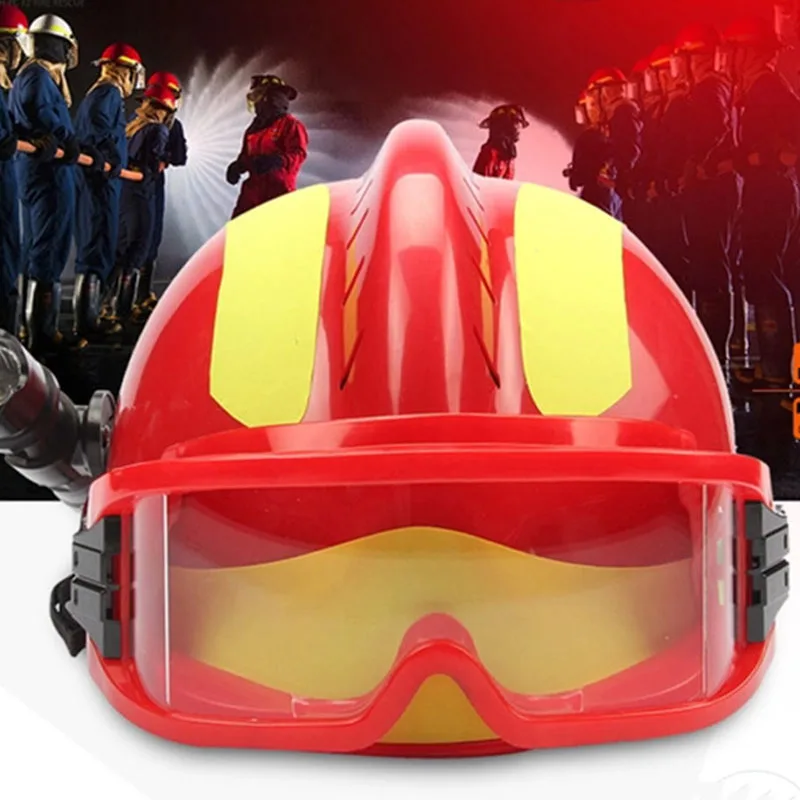 خوذة إنقاذ السلامة، نظارات واقية لمقاتلة الحرائق، خوذات السلامة في مكان العمل، قبعة صلبة للحماية من الحرائق مع كشافات ونظارات واقية