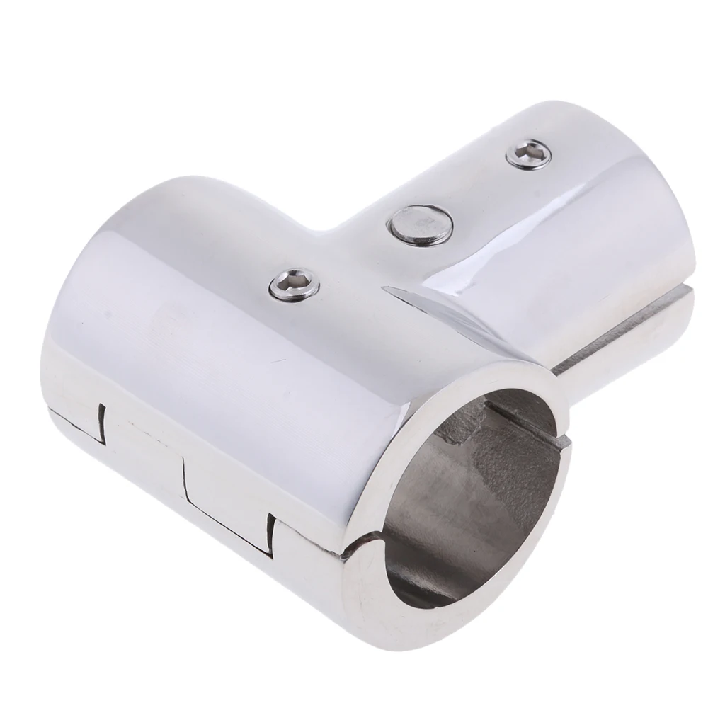 Heavy Duty 316 SS Boat Hand Rail Fitting- 90 Degree T/Tee Hinged/Split for 1 inch Tube