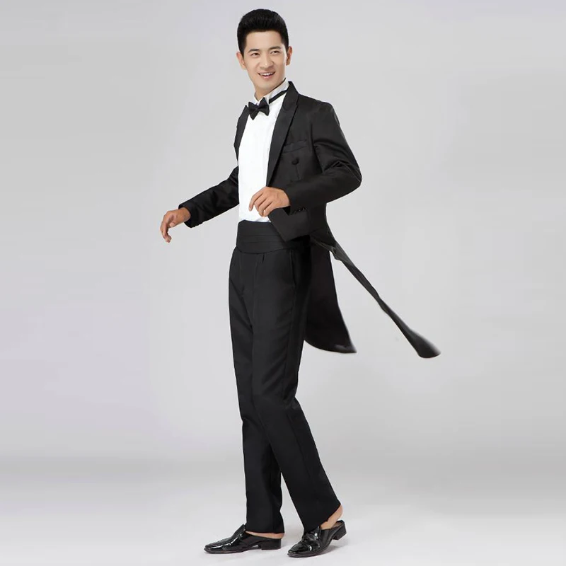 Bühnenauftritt, Choranzüge, Jacke + Hose, junger Mann, koreanischer Stil, Meisterzeremonien, Kleidung, Emcee-Moderator, schlanke Uniform