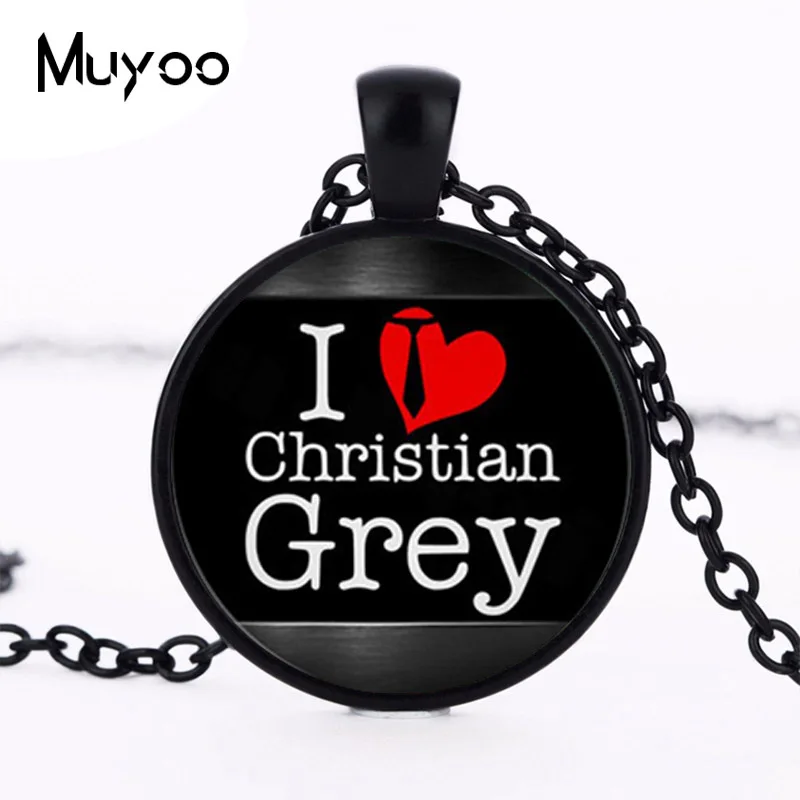 Fifty Shades of Grey,50 Shades of Grey Necklace i love Christian grey Jewelry, Christian pendant, gift for Her Him HZ1