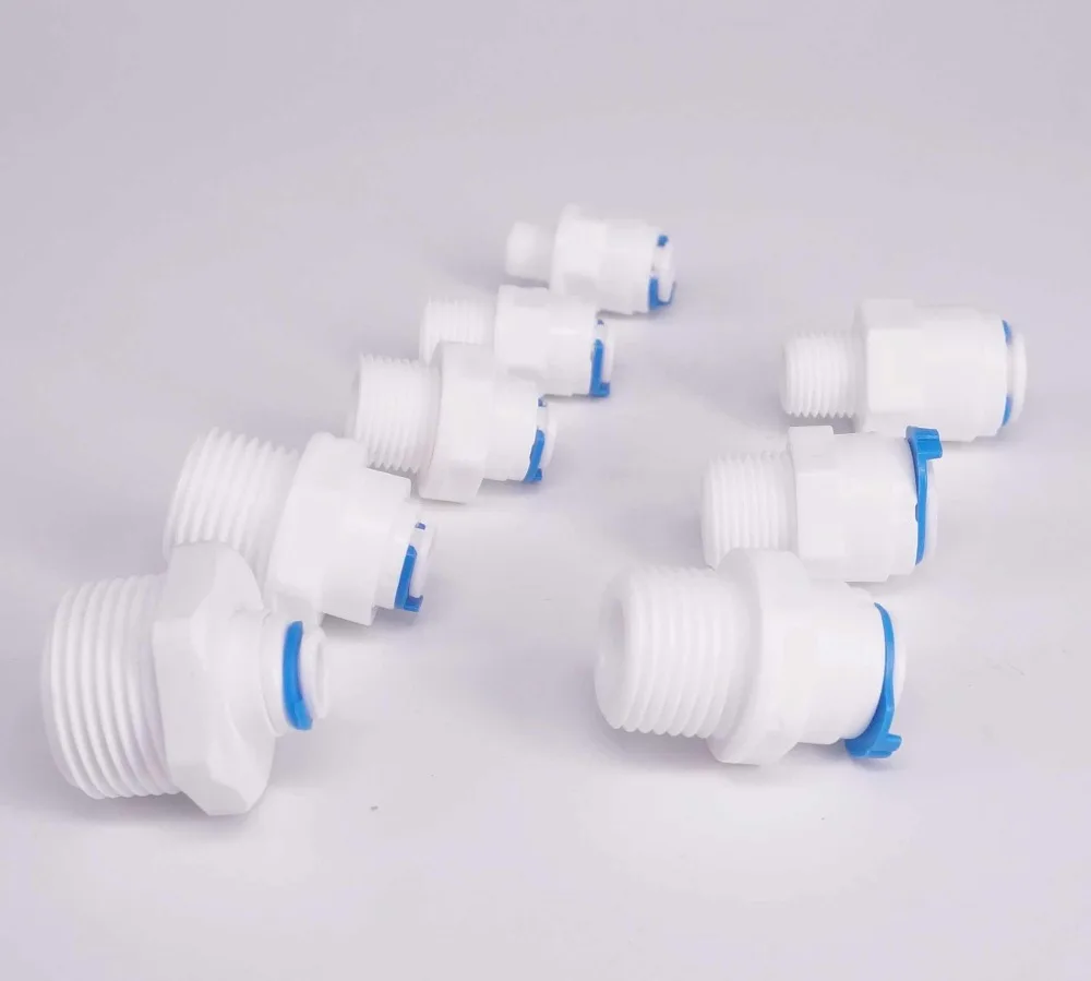 Connecteur mâle pour aquarium, adapté au tube OD de 1/4 \