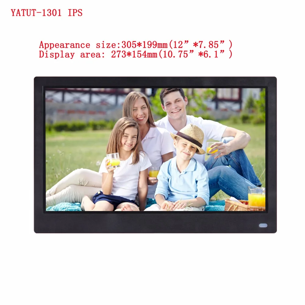 13 بوصة IPS HD زاوية عرض كاملة تدعم مشغل فيديو رأسي وأفقي مشغل صور إطار صور رقمي ألبوم رقمي