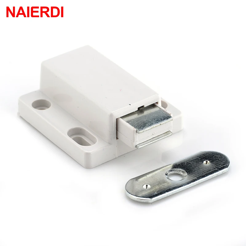 NAIERDI Magnetic Cabinet Catch Kitchen Door Stopper Drawer Latch Soft Close Square Push to Open Touch For Furniture Hardware