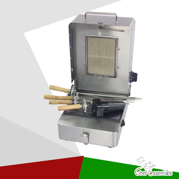 ماكينة كباب محمولة تعمل بالغاز من الفولاذ المقاوم للصدأ RG02