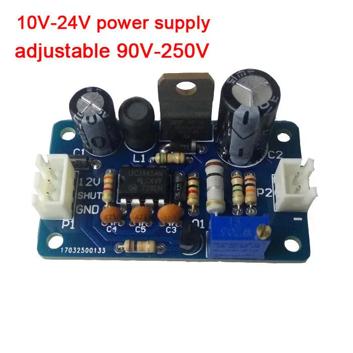 DC 12V-24V untuk 170V 90V-250V DC Meningkatkan High Voltage Power Supply modul untuk Nixie Tabung Cahaya Jam Tabung Mata Sihir 3845