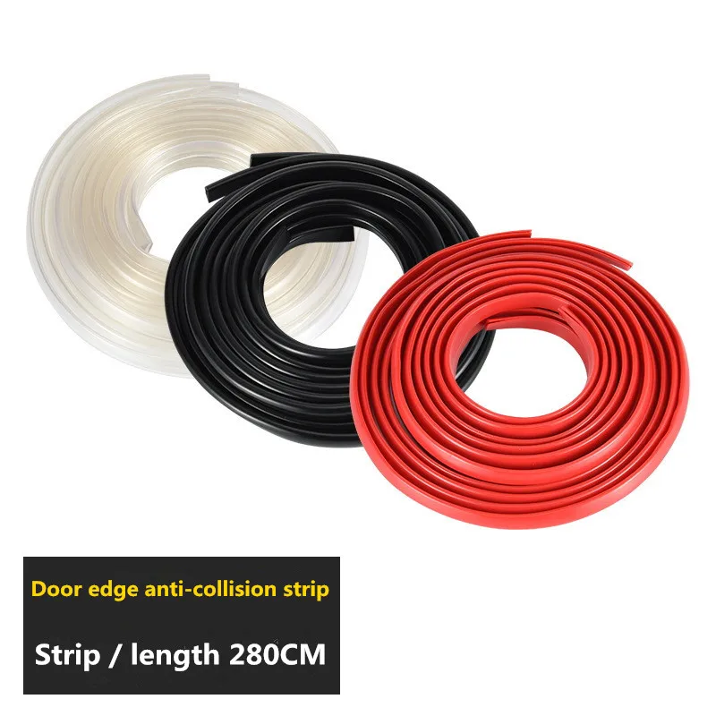 2pcs/lot Car thickening door anti-collision strip door anti-collision rubber anti-friction rubber strip protection strip