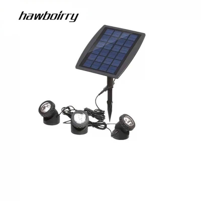 

HAWBOIRRY solar LED light three-head automatic intelligent light control lawn garden floor-standing projection lamp white light