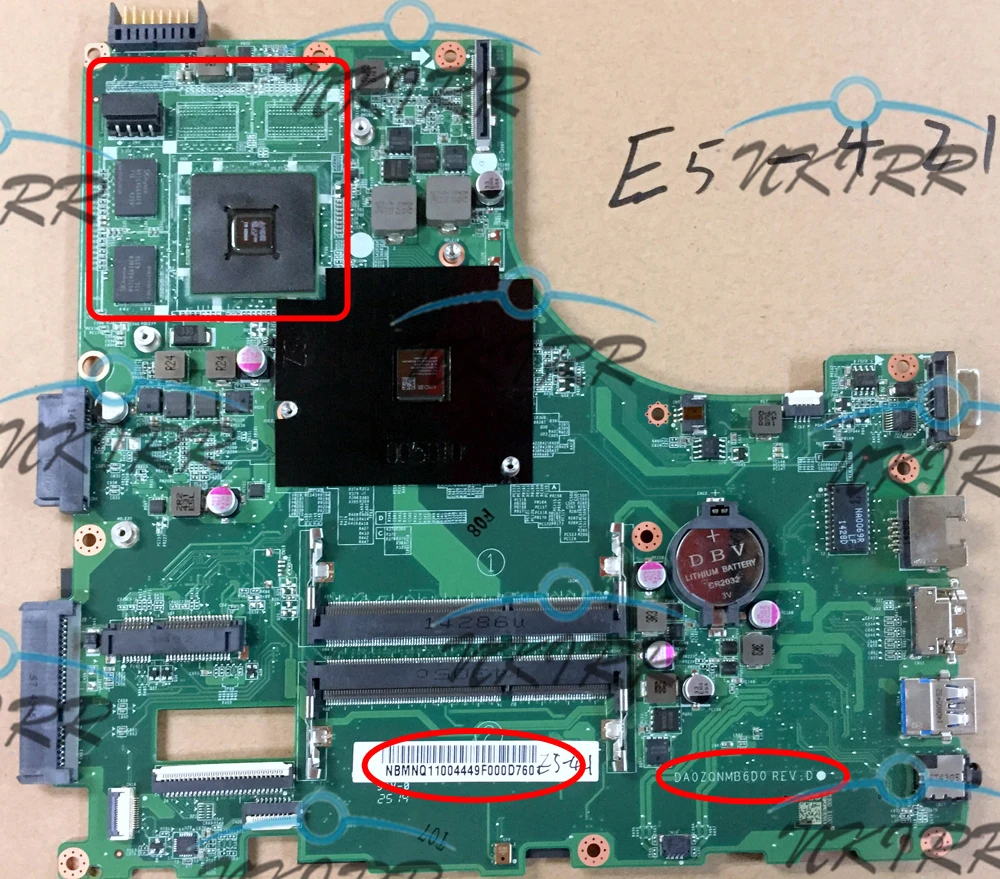 

DA0ZQNMB6D0 REV:D ZQN NBMNQ11003 NBMNQ11004 NB.MNQ11.003 NB.MNQ11.004 A4-6210 DDR3 Motherboard for Acer Aspire E5-421 E5-421G