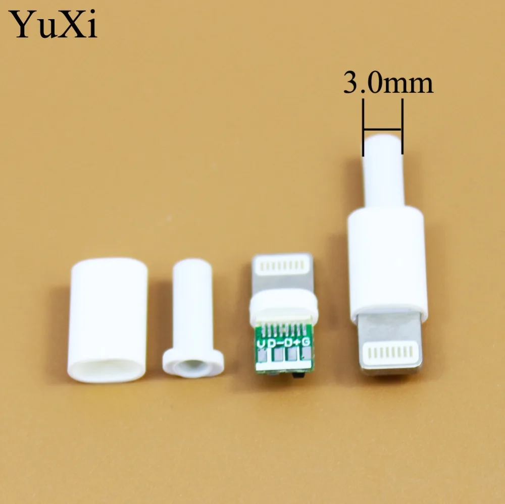 YuXi USB For iphone male plug with chip board connector welding 2.6 / 3.0mm Data OTG line interface DIY data cable