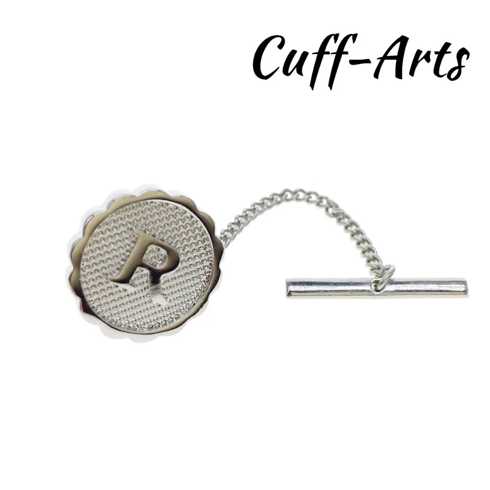 Brooch Lapel Pin For Men Tie Tac Letter R Tie Tac Silver Color Lapel Pin Jewelry Broche PIN de la solapa By Cuffarts P10300