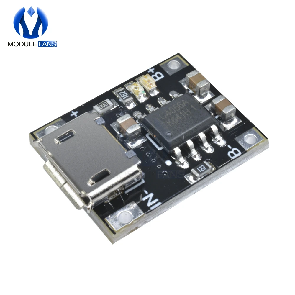 5PCS Single Cell Lithium Battery Charging Charger Module 1A 5V-6V 4.2V TC4056 TC4056A Micro USB Power Supply Board TP4056
