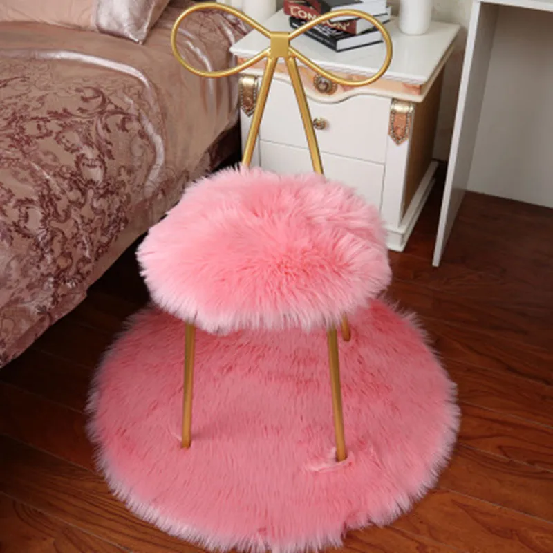 

High Quality Soft Faux Sheepskin Rug Artificial Wool Warm Hairy Carpet Bedroom Chair tapete Skin Fur large Area carpets tapis