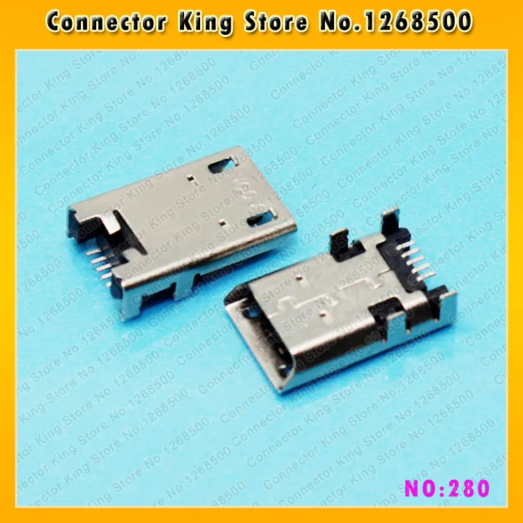 ChengHaoRan 2pcs/lot New Micro 5-pin USB Jack Connector micro usb charging port For ASUS MEMO PAD HD 8 ME180A K00L,MC-280