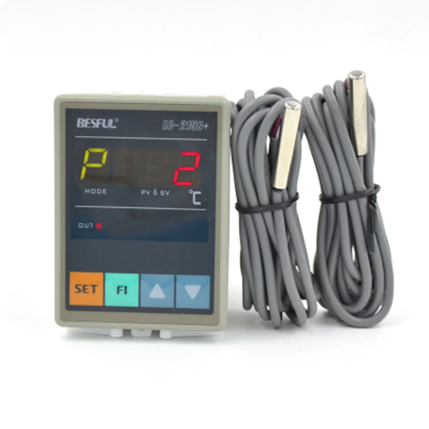 Temperature Controller Solar Hot Water Circulation Pump Temperature Difference Controller Instrument With 2 Sensor Lines