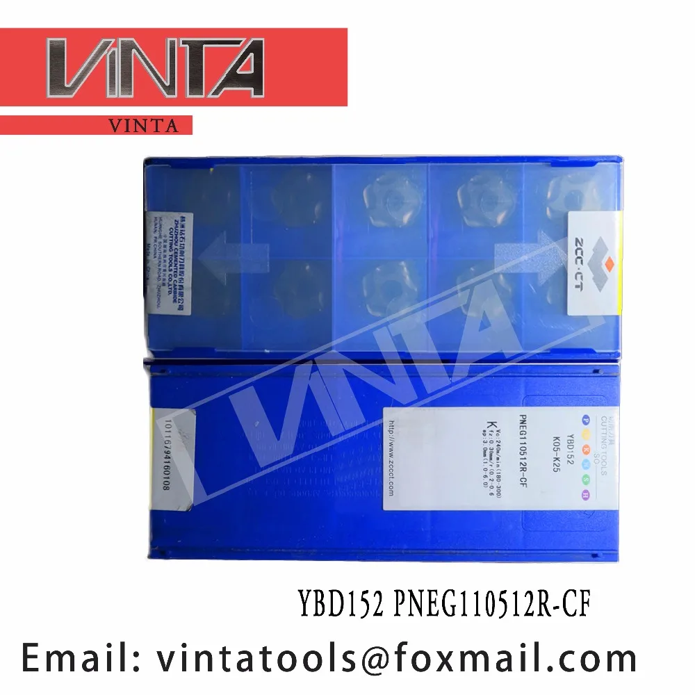 high quality 10pcs/lots YBD152 PNEG110512R-CF cnc carbide milling inserts