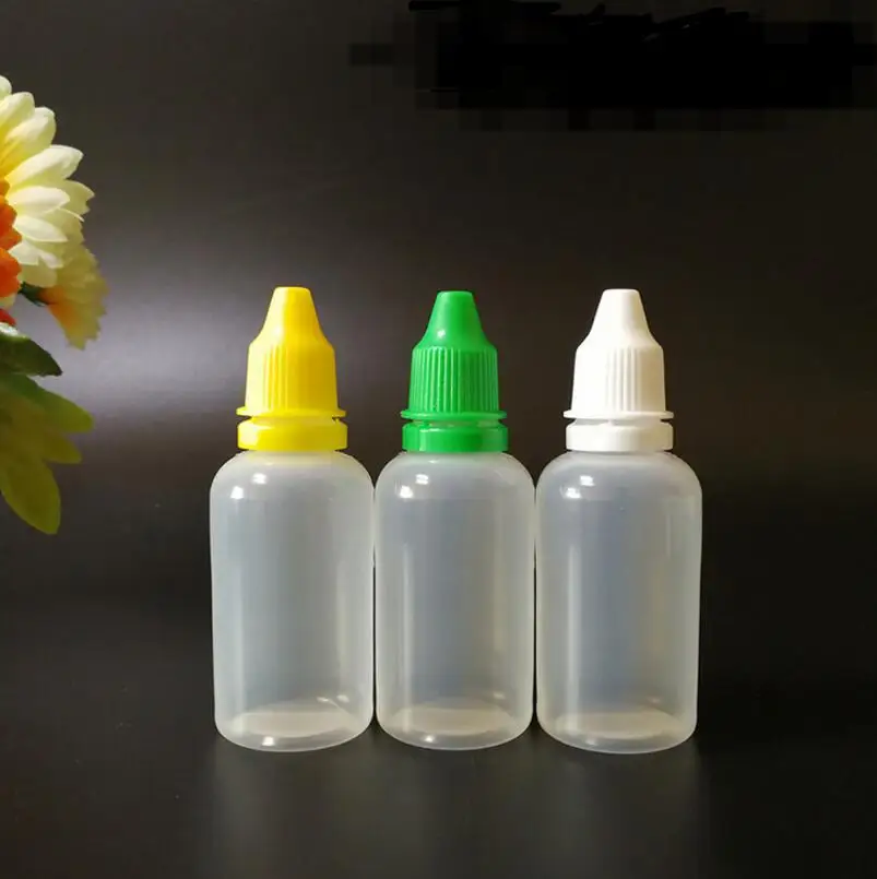 30ML PE Dropper Bottle With Childproof Cap For Electronic Cigarette, Empty Plastic Dropper Bottle