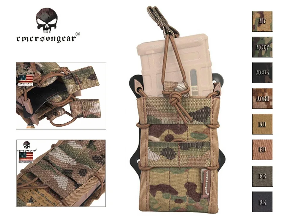 

Emersongear-Double Modular Rifle Magazine Pouch, Tactical Molle Mag Pouch, EM6035