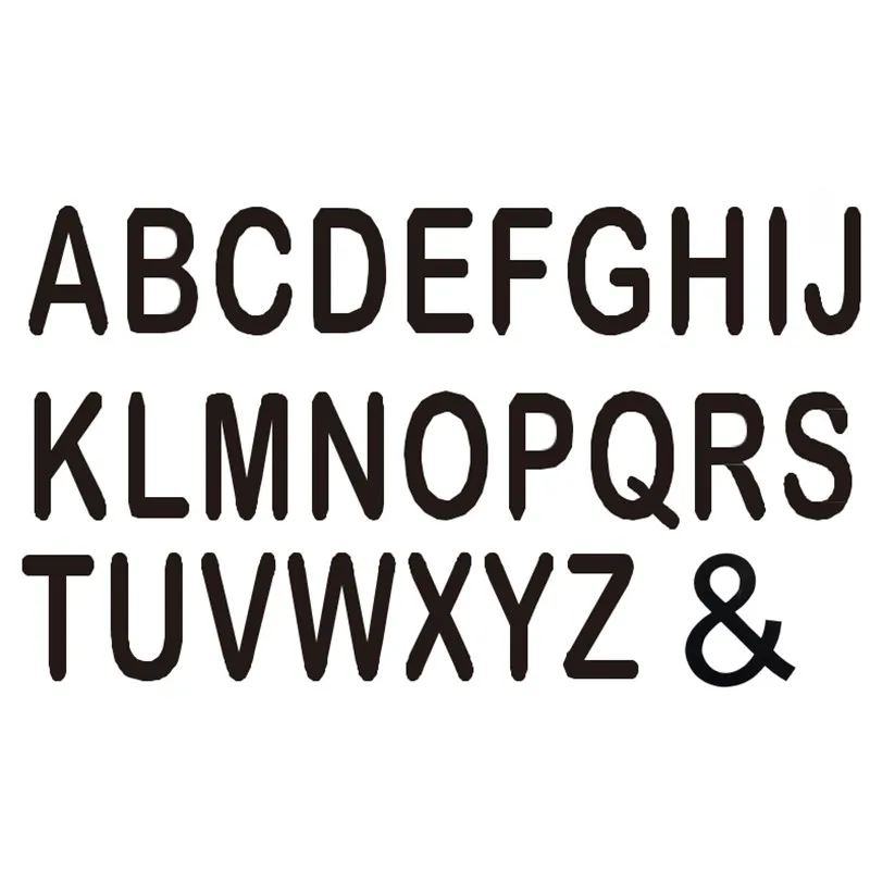 Black Metal Letters with magnet