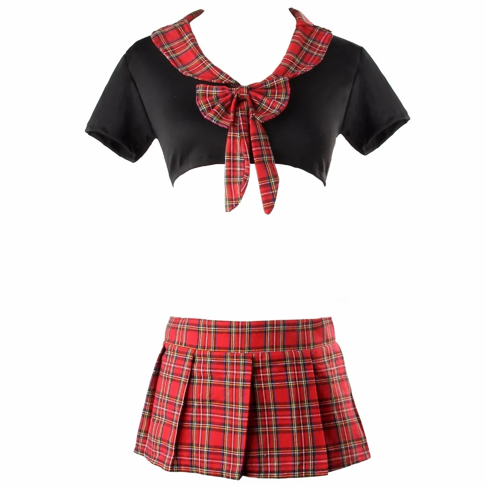 Sexy Women Lingerie Halloween School Girl Uniform Fancy Dress Costume Outfit