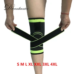 1 pc Cinghie Pressurizzato ginocchiere Sport 3D tessitura basket tennis da trekking dizlik knee brace support protezione professionale 4XL