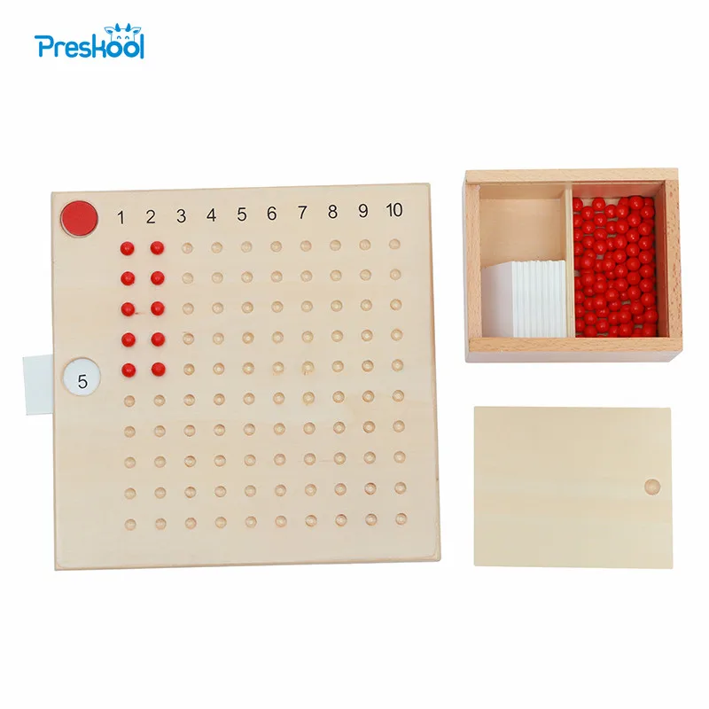 

Baby Toy Montessori One Multiplication Bead Board for Early Childhood Education Preschool Training Toys