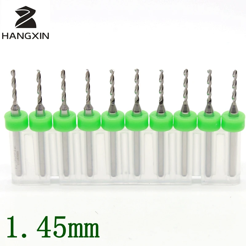 1.45mm PCB Drill Kit Tool 10PCS Carbide Woodworking Metal CNC Router Bit Rotary File Milling Laser Engraving Machine Accessories