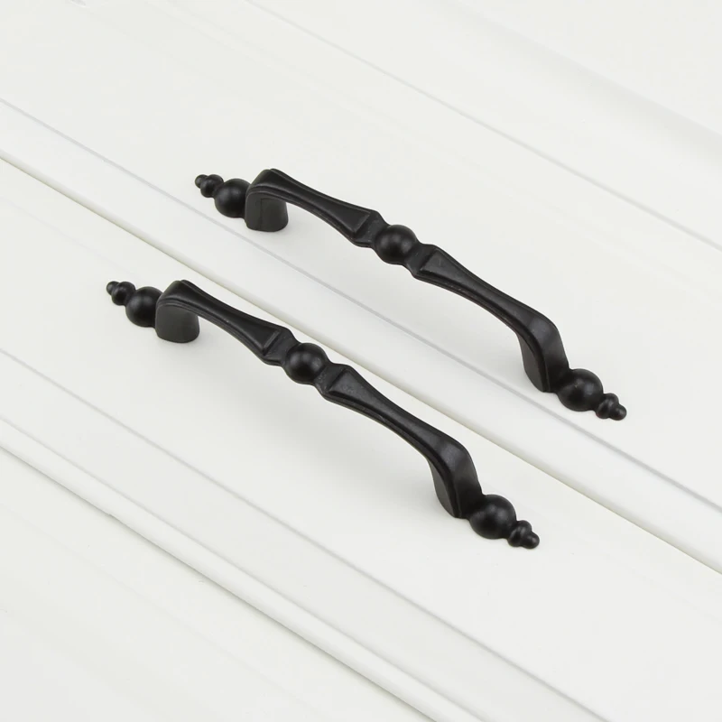 

Free shipping Retro cabinet handles Classical wardrobe handles Do the old black drawer cabinet pull knobs Solid hardware handles