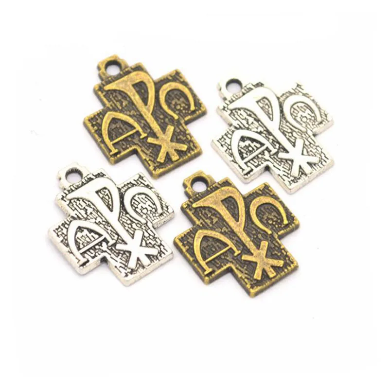 

25PCS 20x16mm Antique Silver/Antique Bronze Crosses Charm Pendants For Jewelry Making