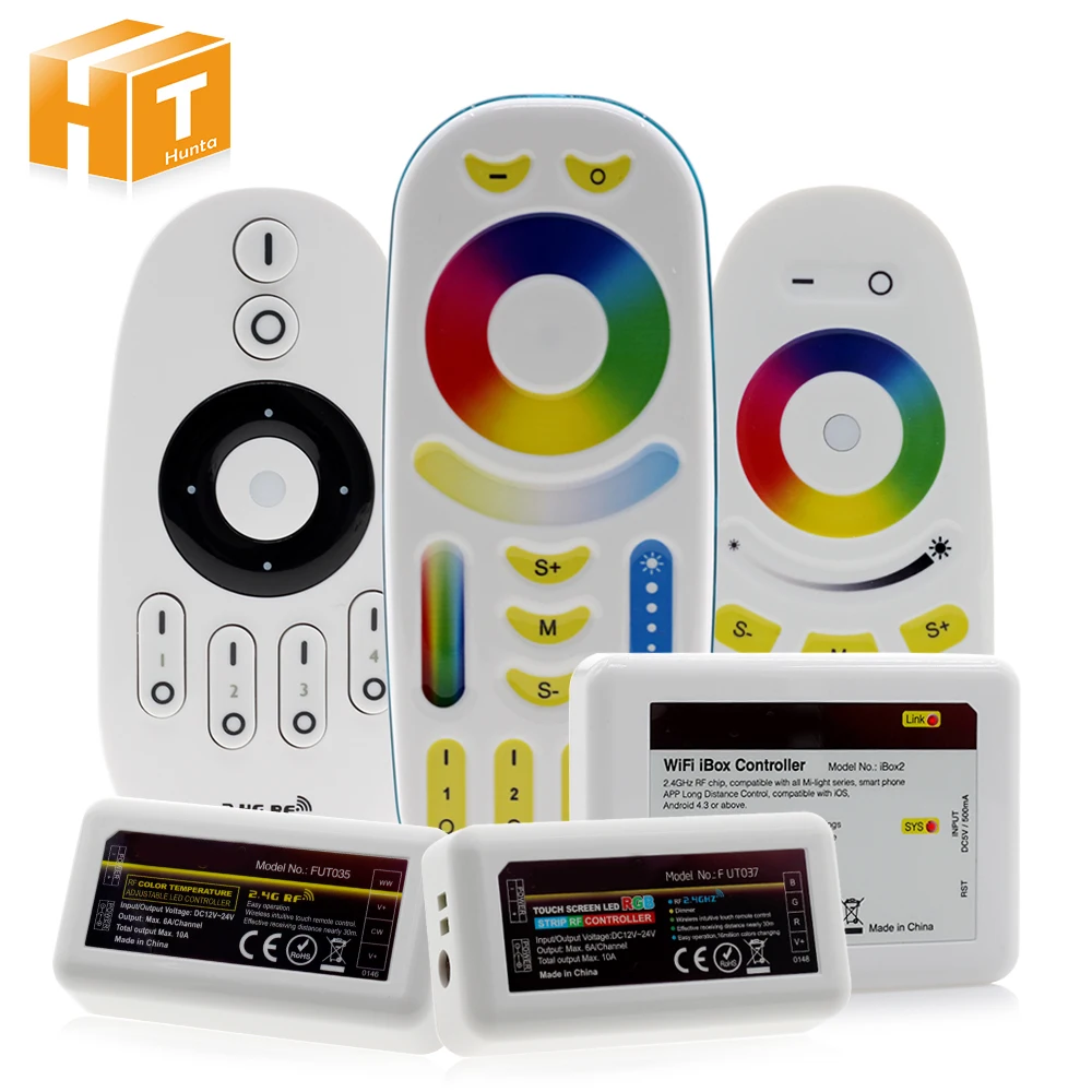 ¡Inteligente controlador de tira LED 2,4G Control remoto RF/WiFi APP Control de Color/RGBW/RGB/doble tira de LED blanco!