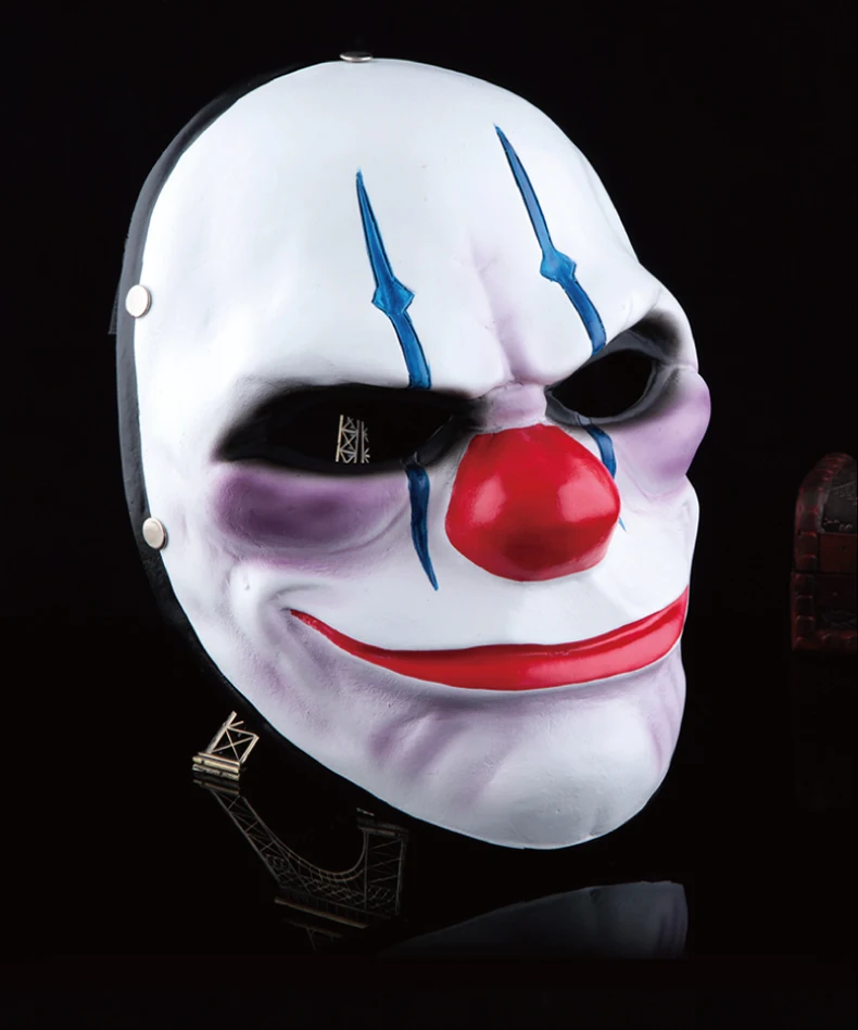 

1PC Mask Resin The Heist Dallas/Wolf/Chains/Hoxton cosplay halloween horror clown masquerade cosplay Carnaval Costume men KT019