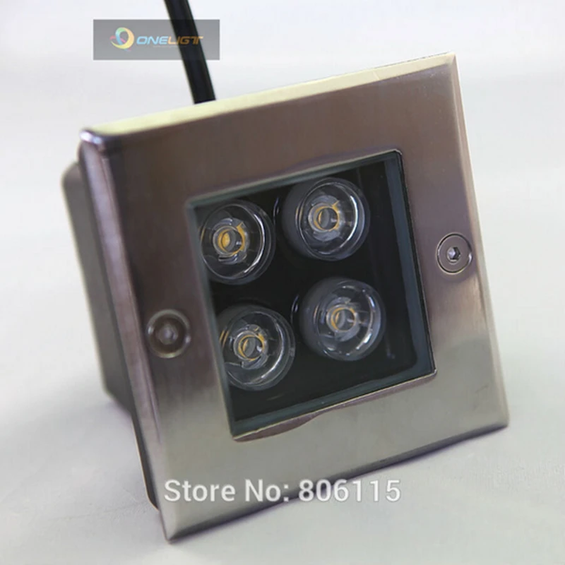 AC85-265V DC12V 4W LED underground light skirting the Footlight stair light Square buried Lamps outdoor LED step Lights