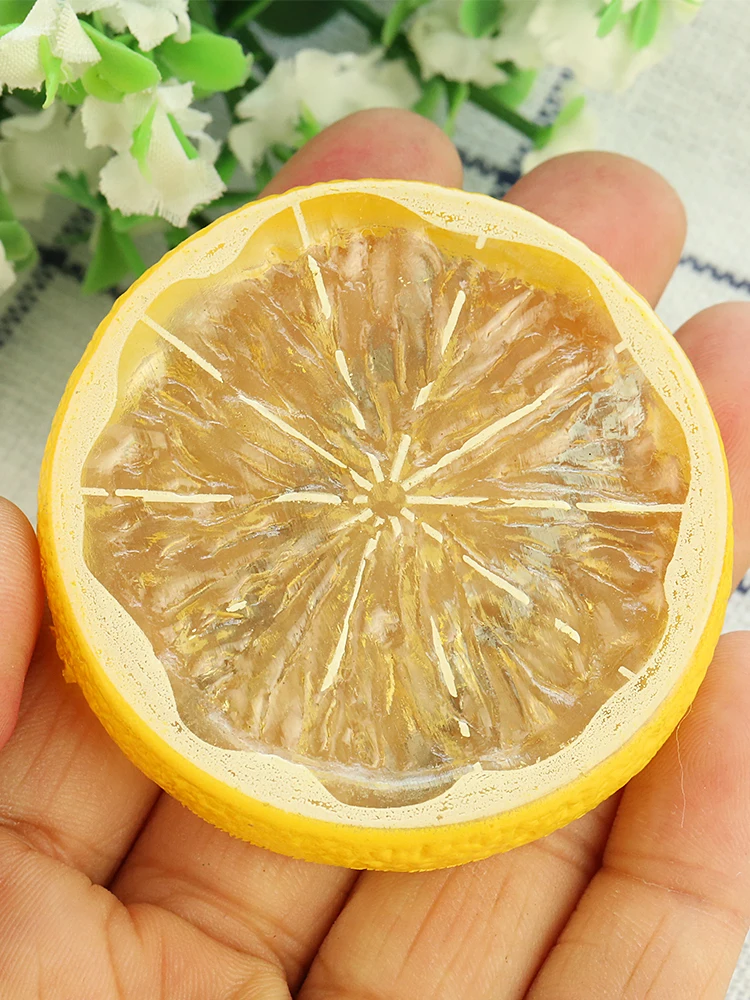 2ชิ้น/เซ็ตการถ่ายภาพฉากหลัง Props จำลองมะนาวและประดิษฐ์ก้อนน้ำแข็งสำหรับภาพพื้นหลังการถ่ายภาพเครื่องประดับรายการ