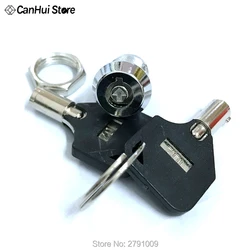 12mm Metal Key Switch 250V ON/OFF Lock Switch KS Electrical Key Rotary Switch with Keys Unilateral Pull Out Single Side Key hole