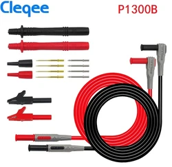 Cleqee P1300B 12-in-1 Super Multimeter Probe Replaceable Probe Clamp Multi Meter Test Lead kits + Alligator Clips