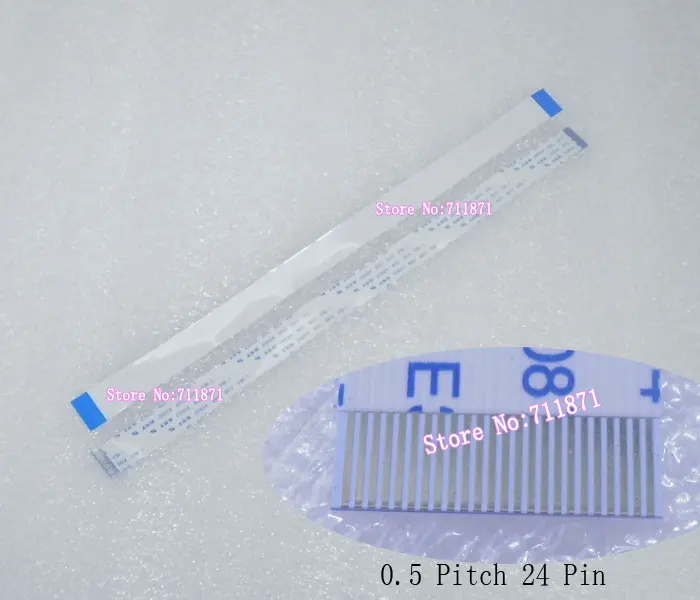 Comprimento 250mm passo 0.5 tipo a 24p espaçamento de cabo plano flexível 0.5mm 24p linha de cabo ffc 0.5mm 24p ffc ttl linha 24p cabo de fita