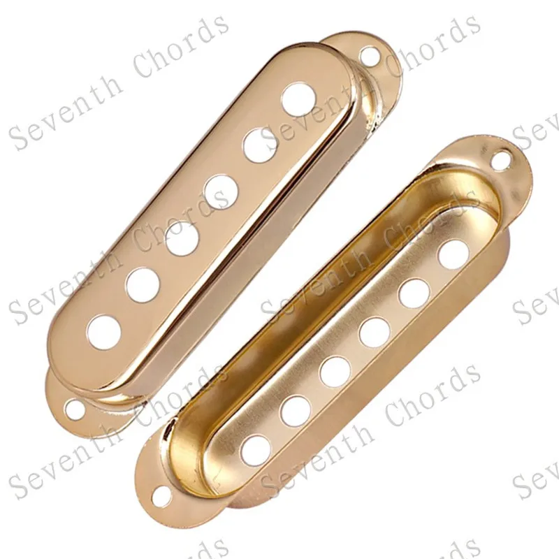 3 Stück Messing-Humbucker-Tonabnehmer mit einzelner Schiene, Tonabnehmerabdeckungen für E-Gitarren-Zubehör, drei Farben zur Auswahl. – Detail 4