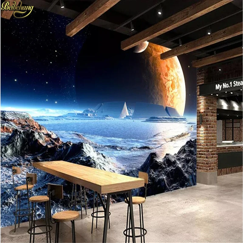 Custom Photo Wallpaper Mural 3D Fantasy Universe Galaxy Starry Sky Background Wall Decor Beibehang Papel De Parede