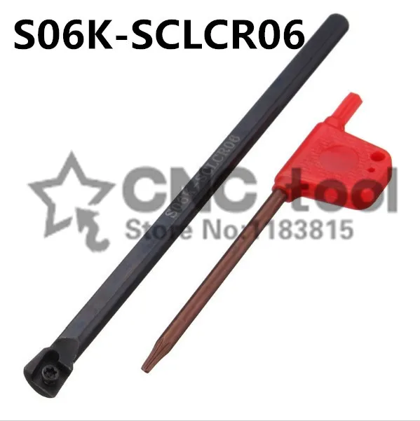 S06K-SCLCR06/ S06K-SCLCL06,6 Mm * 100 Saai Bar Interne Draaigereedschappen Schroef Vergrendeld Mini Draaibank Gereedschaphouder Voor Ccmt 060204 Inserts