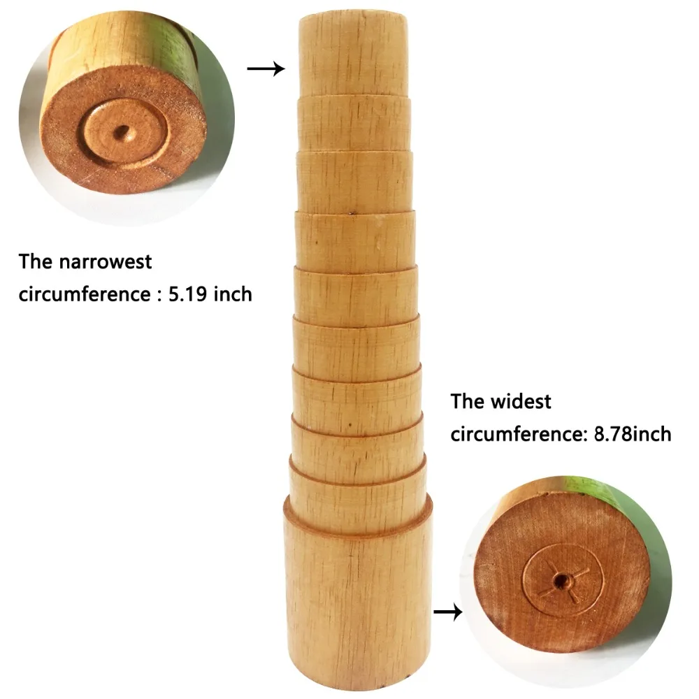 Wooden Step Bracelet Mandrel Sizer Adjust Bangle Sizing Wire Wrapping Tool Jewelry Making Tools