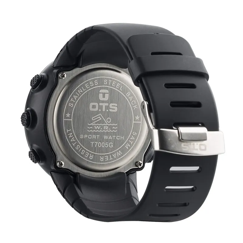 OTS-Montre Numérique de dehors pour Homme, Étanche à 50m, Grand Cadran, Horloge LED, Extérieur, Militaire, Shoous, Montres-Bracelets