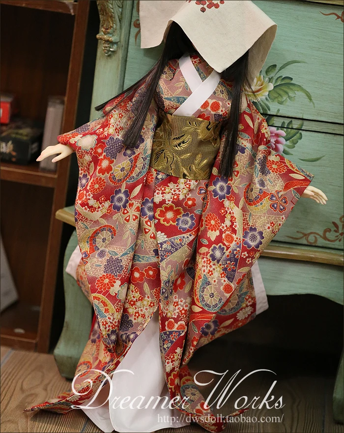 1/4 1/3 scale BJD Japanese kimono for BJD/SD clothing doll accessories,Not included doll,shoes,wig,and other accessories 18D1254